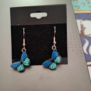 Blue Butterfly Earrings